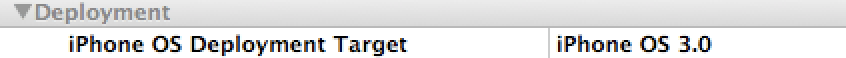Xcode iOS 3 deployment target